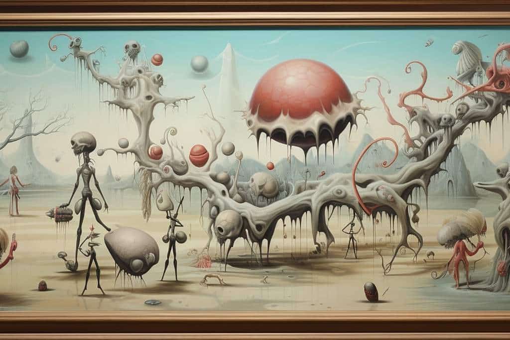 Representación de pintura surrealista